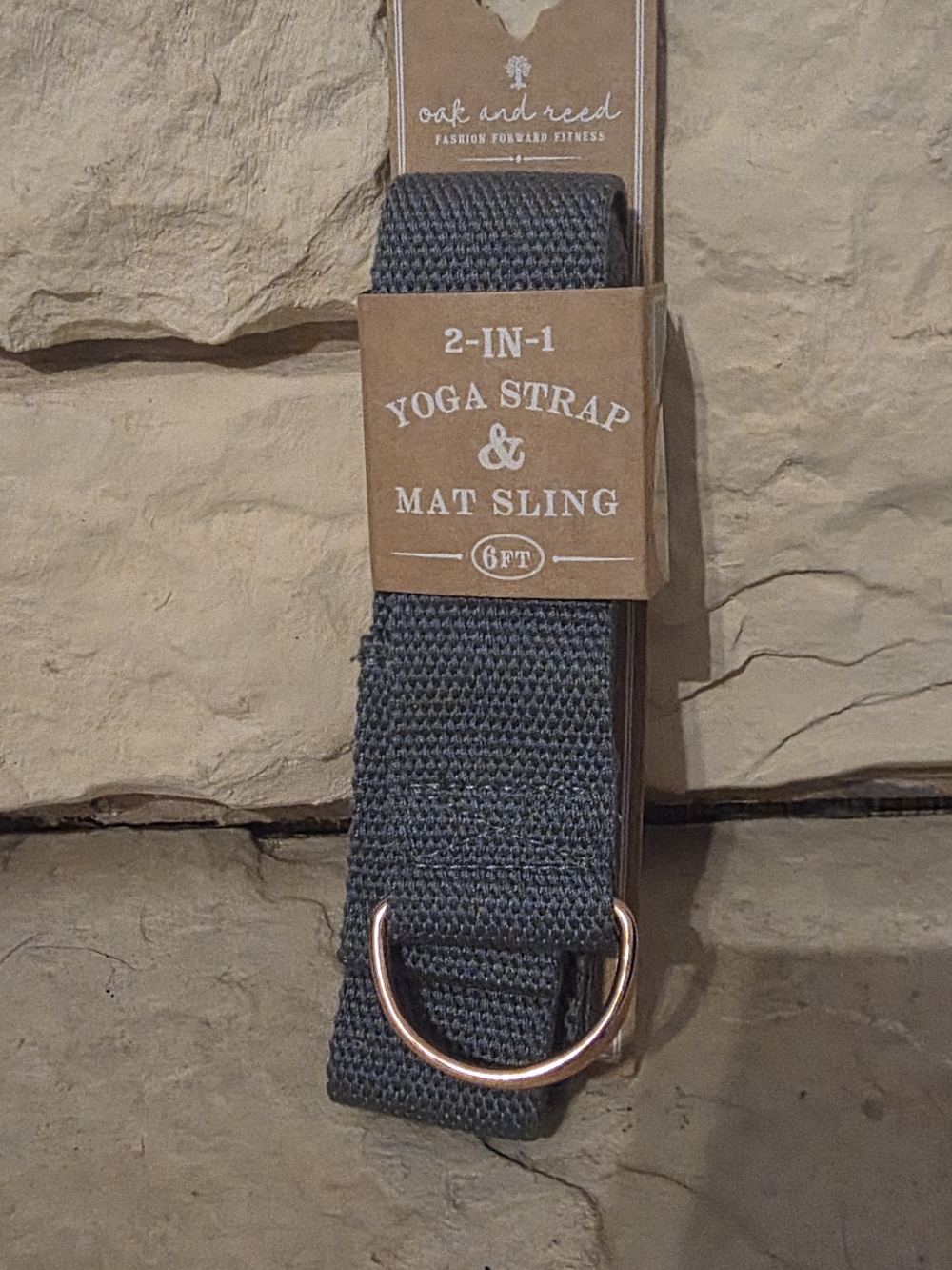 Oak and Reed 2-in-1 Yoga Strap & Mat Sling - Charcoal